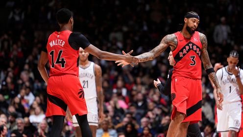 猛龙8人上双轻取篮网迎7连胜 巴雷特伤退 小波特25+6