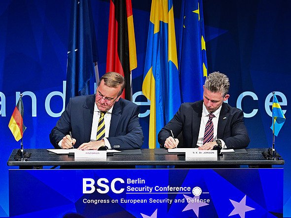 德国与瑞典签署安全防务合作谅解备忘录