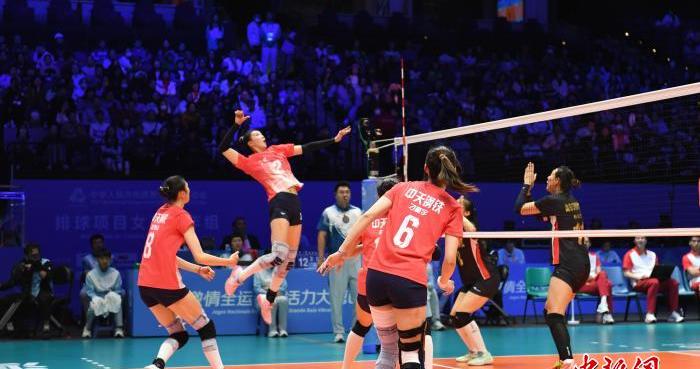 （粤港澳全运会）江苏队轻取山东队获女子排球成年组冠军